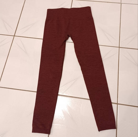 $4 Add-on Burgundy Heathered Leggings - Size XS - Picture 4 of 5